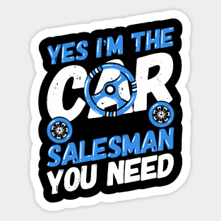 Car Salesman Automobile Sportscar Seller Gift Sticker